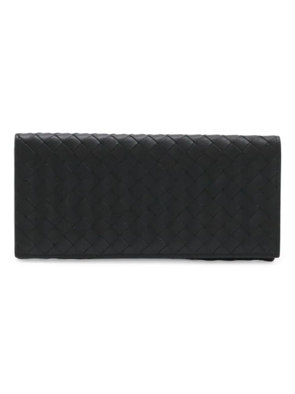 Bottega Veneta Intrecciato Wallet Bifold Long Billfold Leather Black